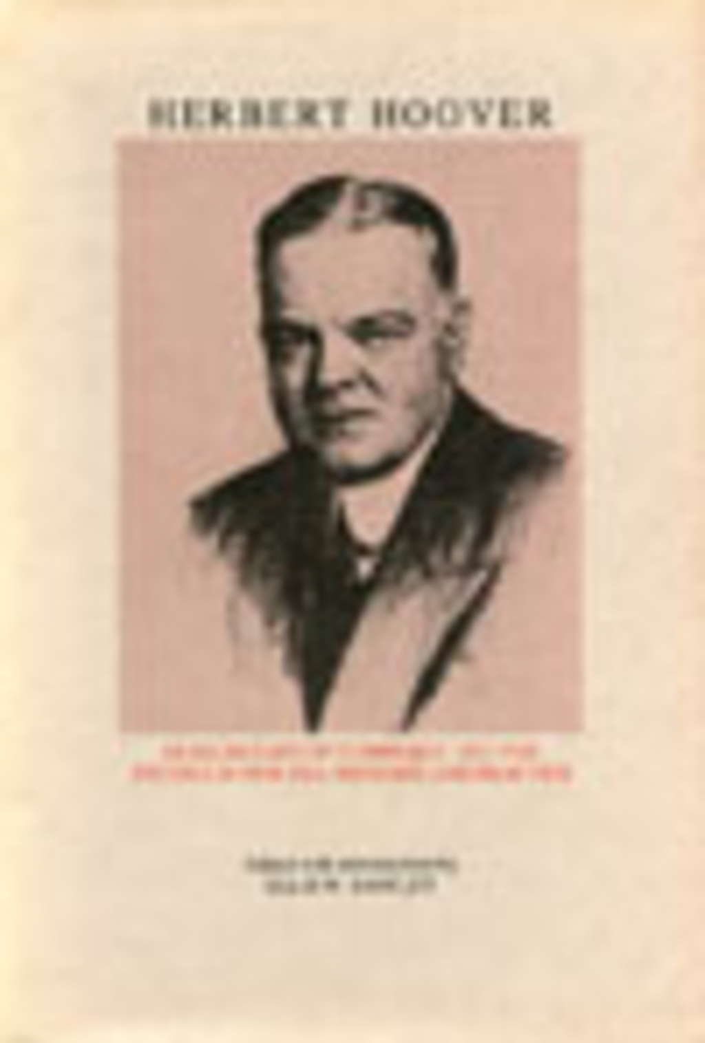 Herbert Hoover University Of Iowa Press The University Of Iowa