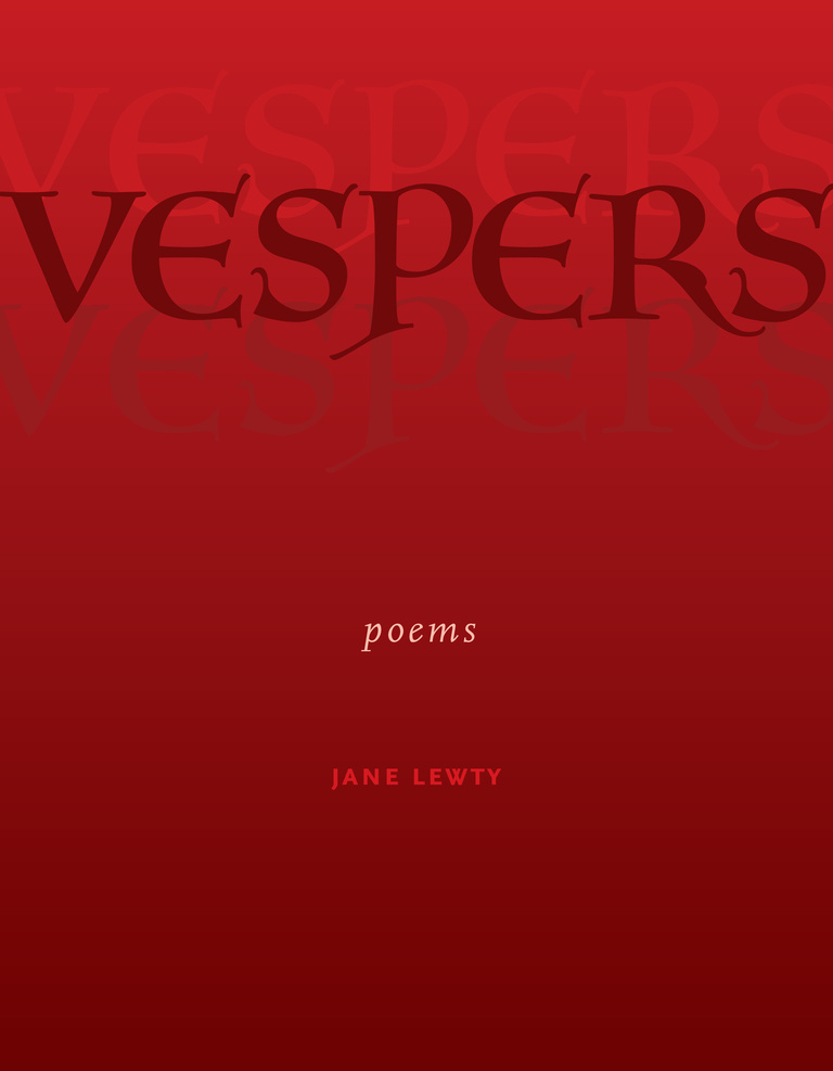 An unadorned, blood-red cover. The title echoes near the top of the image.