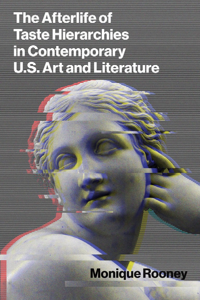 A stone statue is warped using a digital “glitch” filter.
